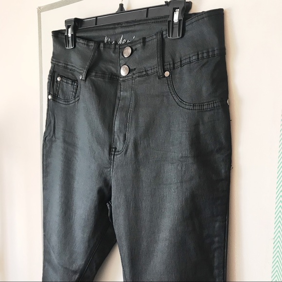 city chic wet look jeans